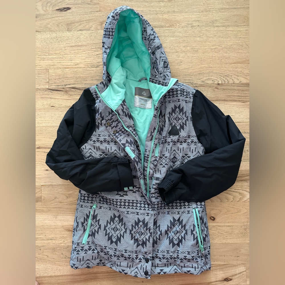 Aperture Mint and Black Geometric Jacket